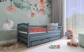 Lano - Otroška postelja z dodatnim ležiščem Tosia - 80x160 cm - Siva