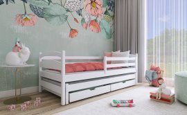 Lano - Otroška postelja z dodatnim ležiščem Tosia - 80x180 cm - Bela