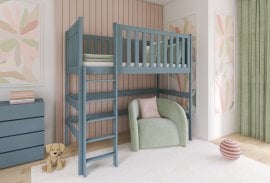 Etažna postelja Laura - 90x200 cm - siva