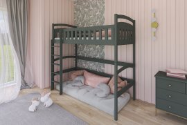 Lano - Etažna postelja Mia - 80x160 cm - Grafit
