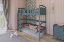 Lano - Etažna postelja Mia - 90x190 cm - Siva