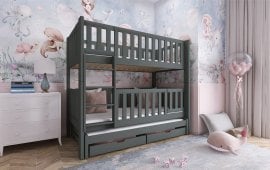 Pograd z dodatnim ležiščem Agatha - 80x180 cm - grafit