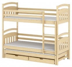 Pograd z dodatnim ležiščem Alan - 80x180 cm - bor