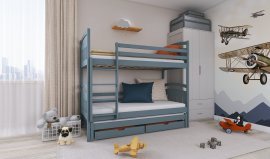 Pograd z dodatnim ležiščem Alan - 90x190 cm - siv