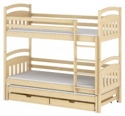 Pograd z dodatnim ležiščem Alan - 90x200 cm - bor