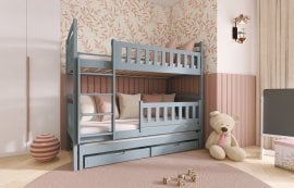 Pograd z dodatnim ležiščem Blanka - 80x200 cm - siv