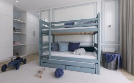 Pograd z dodatnim ležiščem Cezar - 80x200 cm - Siv