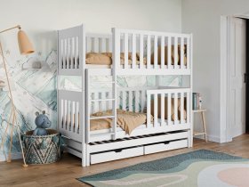 Lano - Pograd z dodatnim ležiščem Emilka - 80x160 cm - bel