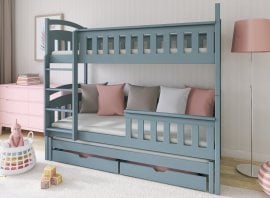 Pograd z dodatnim ležiščem Harriet - 80x200 cm - Siv