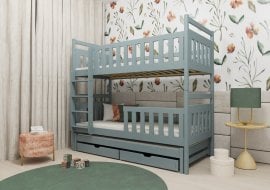 Pograd z dodatnim ležiščem Klara - 80x160 cm - siv