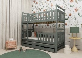 Pograd z dodatnim ležiščem Klara - 80x180 cm - grafit