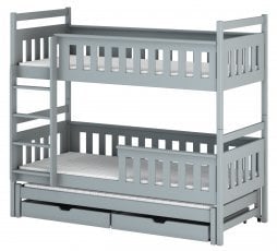 Pograd z dodatnim ležiščem Kors - 90x200 cm - Siv