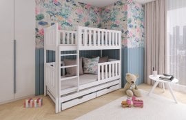 Pograd z dodatnim ležiščem Lea - 80x160 cm - bel