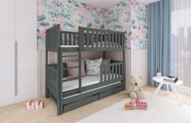 Pograd z dodatnim ležiščem Lea - 80x180 cm - grafit