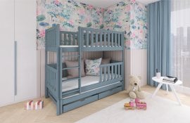 Pograd z dodatnim ležiščem Lea - 90x190 cm - siv