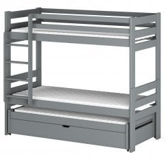 Pograd z dodatnim ležiščem Lessi - 80x180 cm - Siv