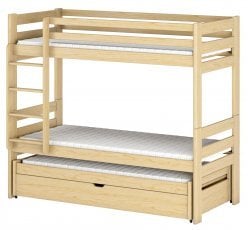 Pograd z dodatnim ležiščem Lessi - 80x180 cm - Bor