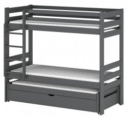 Pograd z dodatnim ležiščem Lessi - 80x200 cm - Grafit