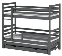 Pograd z dodatnim ležiščem Luk - 80x160 cm - grafit