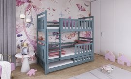 Pograd z dodatnim ležiščem Oliwia - 80x160 cm - siv