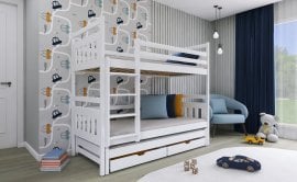 Pograd z dodatnim ležiščem Seweryn - 80x180 cm - bel