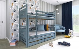 Pograd z dodatnim ležiščem Seweryn - 80x180 cm - siv