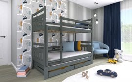 Pograd z dodatnim ležiščem Seweryn - 90x190 cm - grafit