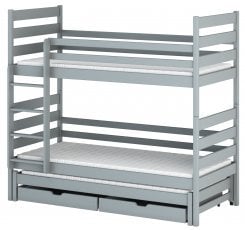 Pograd z dodatnim ležiščem Tomi - 80x160 cm - siv