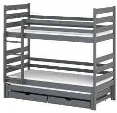 Pograd z dodatnim ležiščem Tomi - 80x160 cm - grafit