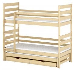 Pograd z dodatnim ležiščem Tomi - 90x200 cm - bor