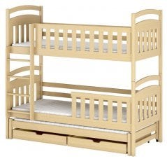 Pograd z dodatnim ležiščem Viki - 80x200 cm - bor