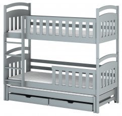 Pograd z dodatnim ležiščem Viki - 90x190 cm - siv