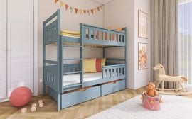 Pograd z dodatnim ležiščem Tezo - 90x200 cm - Siv