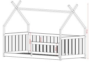 Lano - Otroška postelja Bogus - 80x200 cm - kašmir