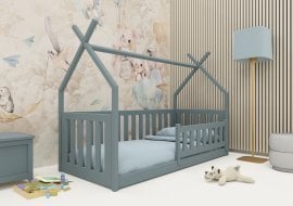 Otroška postelja Bogus - 80x180 cm - siva