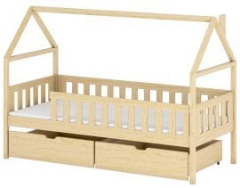 Otroška postelja hiška Domi - 90x190 cm - bor