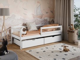 Otroška postelja Edi - 80x180 cm - bela