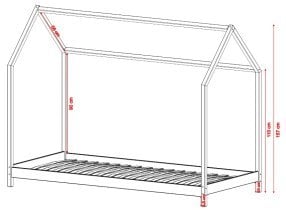 Lano - Otroška postelja hiška Lucky - 90x200 cm - bela