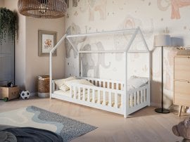 Otroška postelja hiška Noan - 90x200 cm - bela