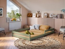 Otroška postelja Zofia - 120x200 cm - olive