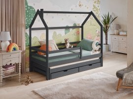 Otroška postelja z dodatnim ležiščem Disney - 80x200 cm - grafit