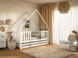 Otroška postelja z dodatnim ležiščem Magic - 80x180 cm - bela