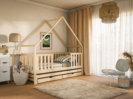 Otroška postelja z dodatnim ležiščem Magic - 80x180 cm - bor