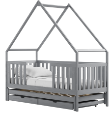 Otroška postelja z dodatnim ležiščem Magic - 90x190 cm - siva