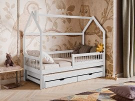 Otroška postelja z dodatnim ležiščem Papi - 90x200 cm - bela