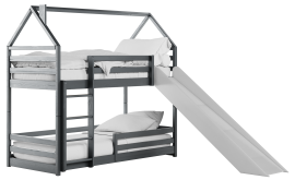 Pograd s toboganom Play - 90x190 cm - grafit