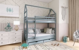 Pograd z dodatnim ležiščem Dalia - 80x200 cm - siva