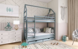 Pograd z dodatnim ležiščem Dalia - 90x190 cm - siv