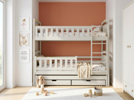 Pograd z dodatnim ležiščem Blanka - 90x200 cm - krem