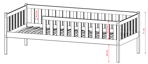 Lano - Otroška postelja Ada - 90x200 cm - bor